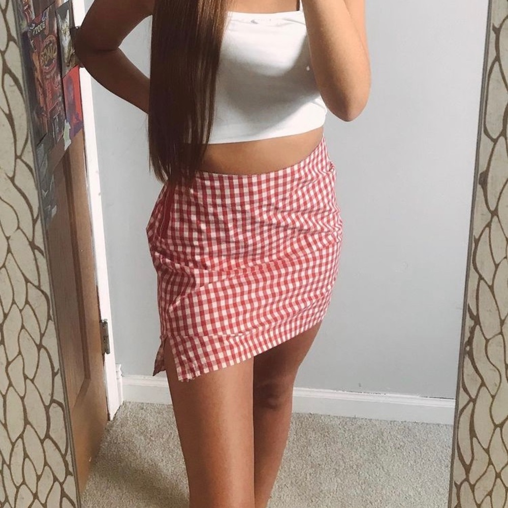 Tommy Hilfiger, vintage, red/white checkered Skirt